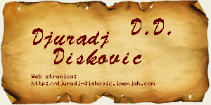 Đurađ Dišković vizit kartica